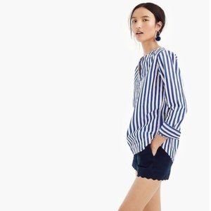 J. Crew Tunic in bold stripe cotton poplin Size M